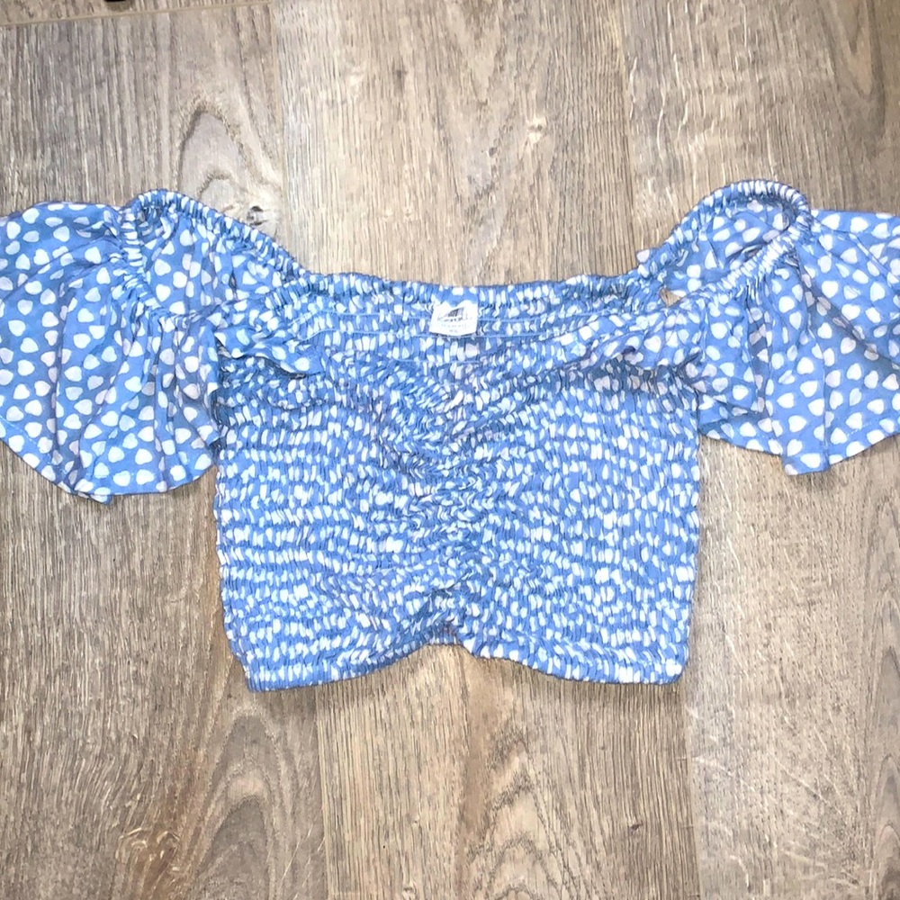 Blue and white shirt!